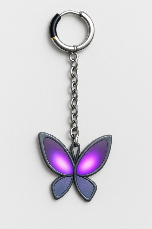 Anting Kupu-kupu "Luminous Amethyst"