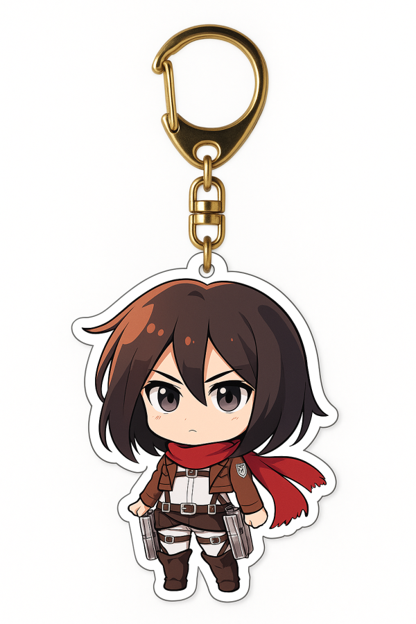 Gantungan Kunci Chibi Mikasa Ackerman - Attack on Titan