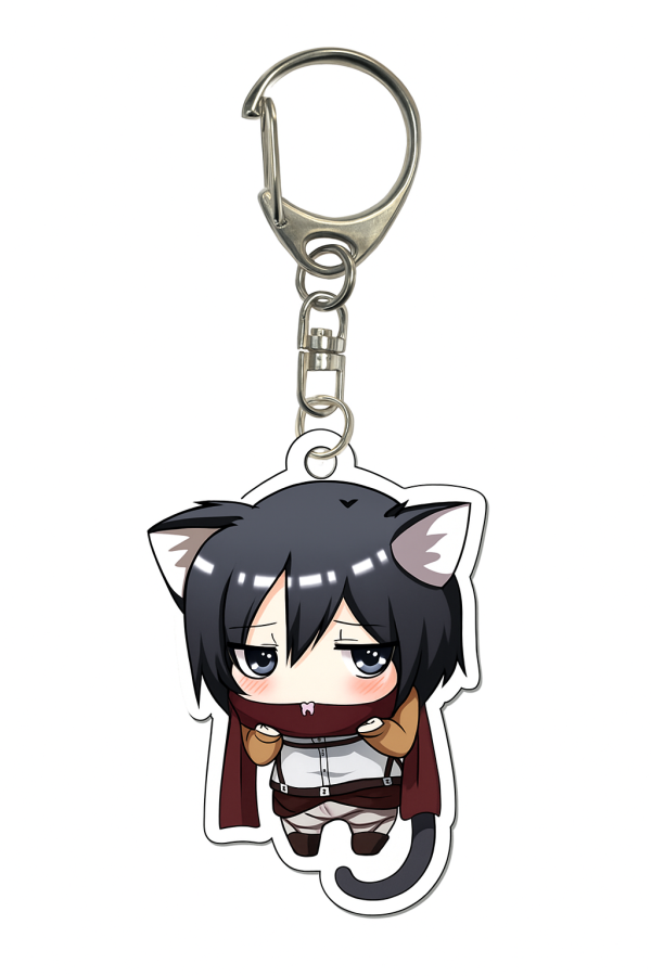 Gantungan Kunci Chibi "Neko" Mikasa - Attack on Titan